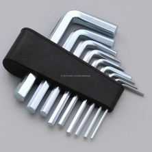 Storemax 9 Parça Alyan Seti, Krom Kaplamalı, Alyan Anahtar Takımı, Sertleştirilmiş Çelik, Pratik Taşıma Aparatlı, Dayanıklı, Tamirat Aleti