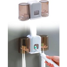 Storemax Yapışabilen 2 Kupalı Steril Otomatik Diş Macunu Sıkma Kiti Aparatı Macunluk