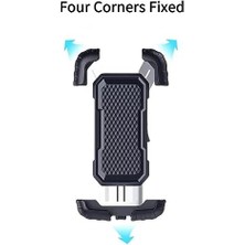 Storemax Hobimtek HT-171 Bisiklet Telefon Tutucu Gidon Tipi Motosiklet Telefon Tutucu 360 Dönebilir Darbe Emici Tutacak