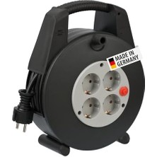 Storemax Vario Serisi IP20 Lisanslı 4 Soketli 15 Metre Makaralı Kablo, Siyah, 1 Adet