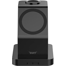 Storemax BL34 3 In 1 Uyumlu 15W Telefon, Kulaklık, Uyumlu Masaüstü Stand Kablosuz Şarj Cihazı