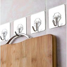 Storemax Kendinden Yapışkanlı Şeffaf Askı Askılık Havluluk 5'li Set