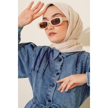 CS İlkim Tesettür Kadın Bambu Kraş Vanilya Eşarp