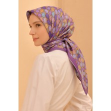 Belli Tivil Saf Ipek Eşarp 4204 - 33 Gri Karışık Desen