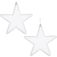 Storemax Yılbaşı Süsü Yılbaşı Yıldız 2'li Set Beyaz 19 Cm.