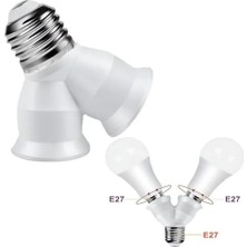 Storemax E27 Duy Çoğaltıcı, Tek Duydan Çift E27 Lamba Bağlantısı, Duy Çoklayıcı, Tek Duya Iki Ampul Takma