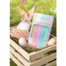 Storemax Parlak Pastel Renkler Kuru Boya Kalemi, 12’li, Ergonomik Üçgen Gövde, Özel Kelebek Tasarımlı Metal Kutu, Canlı ve Inci Parlaklığında Renkler