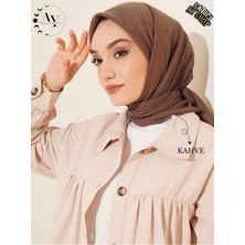 CS İlkim Tesettür Kadın Bambu Kraş Kahve Eşarp