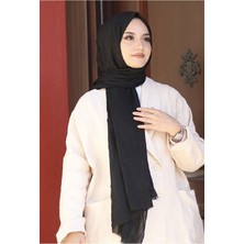 CS İlkim Bambu Kraş Şal Modeli-Siyah