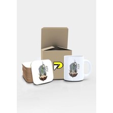 Storemax More Coffee Zombi Tasarımlı Baskılı Kupa Bardak Seti, Eğlenceli Özel Hediye Mug 2