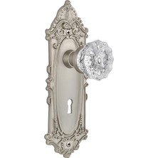 Storemax Nostaljik Depo Viktorya Çağı Plaka Anahtar Delikli Kristal Cam Tokmak, 702083