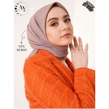 CS İlkim Tesettür Kadın Bambu Kraş Gül Kursu Eşarp