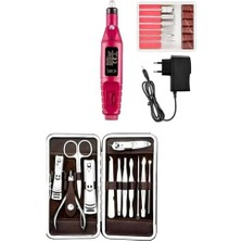Storemax Mobee Elektrikli 12V Tırnak Törpü Manikür Pedikür Makinesi Seti Ve 12 Parça Çantalı Set Suya Dayanıklı