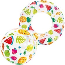 Storemax 59469 Meyve Desenli Havuz Seti 132 Cm, Su Sporları, Plaj Malzemesi, Şişme Ürün, Yüzme Aksesuarı, Kamp, Dalış, Güvenlik