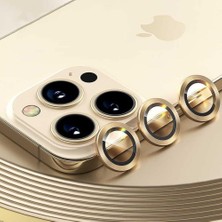 Storemax Heartz iphone 14 Pro / 14 Pro Max Gold Için Kamera Lens Koruyucu Çizilmez Hd Görüntü Bozmaz Metal Temperli Cam