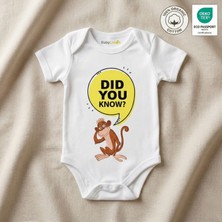 Did You Know Baskılı %100 Organik Pamuk Bebek Body - Oeko-Tex Sertifikalı