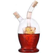 Storemax Eleton 473 ml Üzüm Astarı 2 Çıkışlı Cam Yağ Sirkesi 2'si 1 Arada Şişe, Cam Yağ ve Sirke Kabı