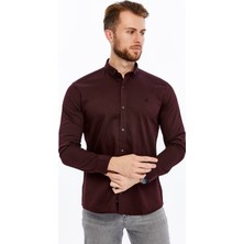 Citra Likra Karışımlı Düz Gabardin Kot Kumaş Uzun Kollu Erkek Gömlek