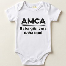 Amca Baba Gibi Ama Daha Cool Baskılı %100 Organik Pamuk Body - Oeko-Tex Sertifikalı