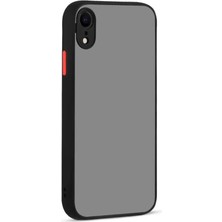 Storemax Ggm Aksesuar Xr ile Uyumlu Arka Kısmı Mat Şeffaf Yapıya Sahip Kenarları Silikon Tpu Malzemeden Üretilmiş Renkli Tuşlara Sahip Kamera Korumalı Transparan Kılıf (Siyah)