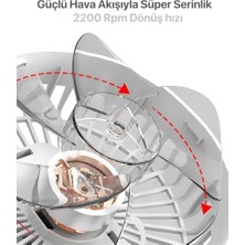 Storemax Sıkıştırmalı Şarj Edilebilir 3 Kademe Taşınabilir Kıskaçlı Mini Fan Sessiz Vantilatör Soğutma
