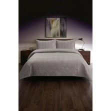 Storemax Favora Kadife Çift Kişilik Yatak Örtüsü Takımı (Gri)