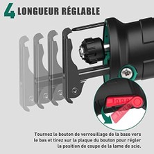 Storemax For Better Lıfe Akülü Saber Testere, 18V Pil Pistonlu Testere, Akülü Elektrikli Testere, Ayarlanabilir Hızlar 0-2800RPM, 4 × Testere Bıçakları, 2AH Ile, 2 × Piller, Ahşap ve Metal Kesmek Için Ideal