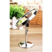 Storemax Orret Home Mini Masa Üstü Makyaj Aynası, 360 Derece Dönebilen, Çift Taraflı, Krom Kaplama, Kompakt ve Şık Tasarım (Yuvarlak)