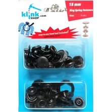 Storemax Çıtçıt 15 mm Kendin Yap Kiti, Kalın Mont, Giyim, Çanta, Deri Için Çekiçle Uygulama Aparatları ve Siyah Renk 15 Adet Çıtçıt Düğme Takım-Paslanmaz Pirinç