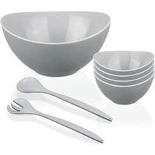Storemax Life 7 Parça Gri Servis Sunum Salata Hazırlık Seti MIT1091