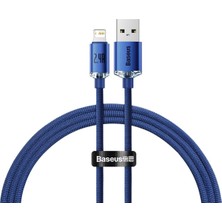 Storemax Crystal Charging 2.4A Lightning Kablo 1.2m-Mavi