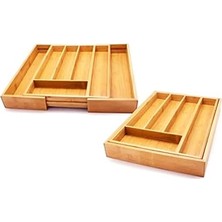 Storemax 7 Bölmeli Bambu Kaşıklık Antibakteriel Çekmece Içi Düzenleyici Organizer