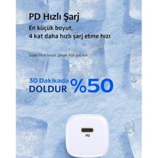 Storemax 20W Usb-C Mini Pd Hızlı Şarj Cihazı Güç Adaptörü ve 1 Metre Şarj Kablosu L23 - Blt-00