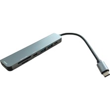 Storemax 1 Arada Usb-C Hub – 2x USB 3.0, 2x Type-C, 2x Sd/tf Kart Okuyucu, 1x HDMI – 4K UHD Görüntü Aktarımı ve Hızlı Veri Transferi