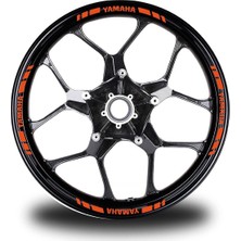 Yamaha Yazılı Kısa Dış Şerit 16'lı Tek Renk Jant Sticker Modeli