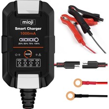 Storemax Mio 1000 1A 6V ve 12V Araba Şarj, Akü Bakım, Damlama Şarj Cihazı ve Motosiklet, Atv, Lityum ve Derin Döngülü Aküler Için Kükürt Giderici Akıllı Akü Şarj Cihazı