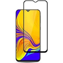 Storemax Realme ile Uyumlu C25 Ekran Koruyucu Tam Kapatan Fib Siyah