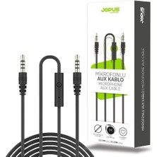 Storemax Jopus Mikrofonlu Aux Kablosu 3.5mm 1m - Siyah