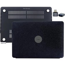 Storemax MacBook Pro 13 Inç Kılıf Simli Taşlı Sert Kapak M1 M2 A2338 A2251 A2289 A1708 A1706 A1989 A2159 ile Uyumlu Darbe Çizilme Koruyucu Mat Parlaksiyah
