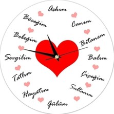 Storemax Sevgiliye Özel Sözler Duvar Saati
