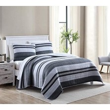 Storemax Ev | Ardmoore Koleksiyonu | Premium Pamuk Ultra Yumuşak Yorgan Örtüsü, Rahat 2 Parça Yatak Seti, Tüm Sezon Şık Yatak Örtüsü, Ikiz, Gri