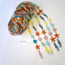 Storemax Deniz Kabukları Motifli Şerit Nakış Modeli | Nakış Aksesuar (Pembe Halat)