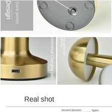 Storemax Şarjlı Masa Lambası Dimmerli Dekoratif Lizbon Dokunmatik Sunum Lambası 3 Renk Modu