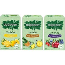 Storemax Yeşil Çay Deneme Seti, Nar Yaban Mersini, Limonlu, Ananaslı (3 Adet)