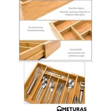 Storemax Mutfak Bambu Ayarlanabilir Çekmece Içi Ölçü Ayarlı Kaşıklık 5-7 Bölmeli