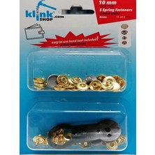 Storemax Çıtçıt 10 mm Kendin Yap Kiti, Cüzdan, Giyim, Çanta, Deri Için Çekiçle Uygulama Aparatları ve Renk 15 Adet Vt2 Çıtçıt Düğme Takım-Paslanmaz Pirinç