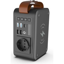 Storemax Smart Taşınabilir Güç Istasyonu Kablosuz Hızlı Şarj Cihazı Güneş Paneli ile Şarj Desteği Type-C Ac USB 3.0 Çıkışı LED Lamba 24000 Mah 88.8 Wh Kamp ve Seyahatler Için Power Bank Station X6801