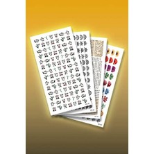 Storemax Artikel 4'lü Tırnak Dövmesi Seti, Tırnak Sticker Seti, Nail Art, Tattoo