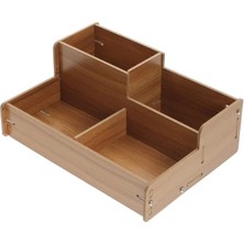 Just Cheap Store Ahşap Masa Üstü Düzenleyici Kutu