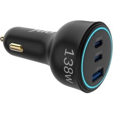 Storemax Juo 138W 3 Portlu Type-C + Usb-A Araç Şarj Aleti Pd 3.0 & Qc 4.0 Hızlı Araç Içi Şarj Cihazı